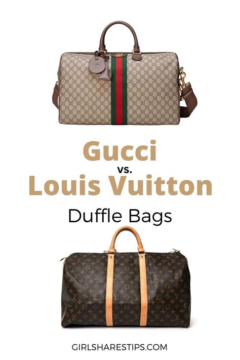 gucci vs louis vuitton duffle bag|louis vuitton vs gucci belt.